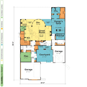 Design Basics Dimarco House Plan #50014 for Entertaining