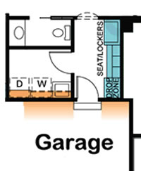 Rear foyer layout