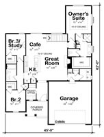 Forward Reading Floor Plan (plan 42232)