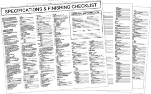 Specifications & Finishing Checklist