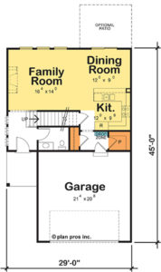 Rivera Farm 29391 - Narrow Lot Home Plan Rivera Farm #29391 Narrow Lot Home Plan