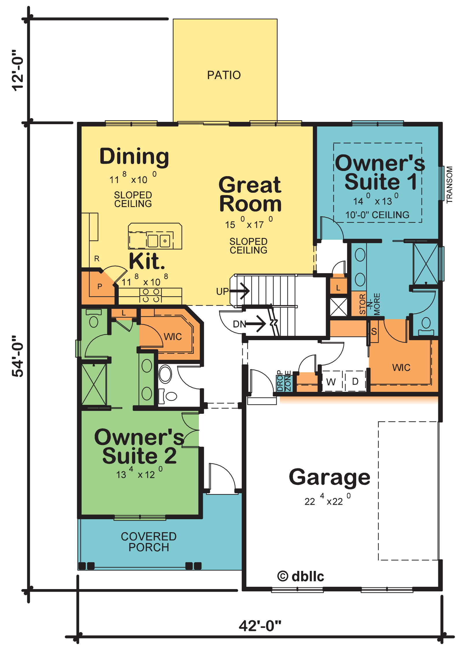 42385 Downstairs Floor Plan