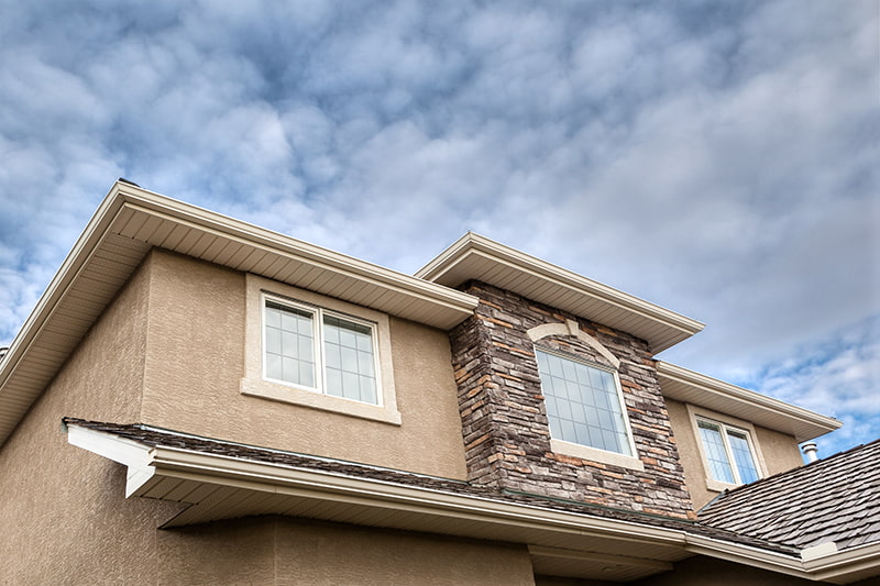 stucco and stonework