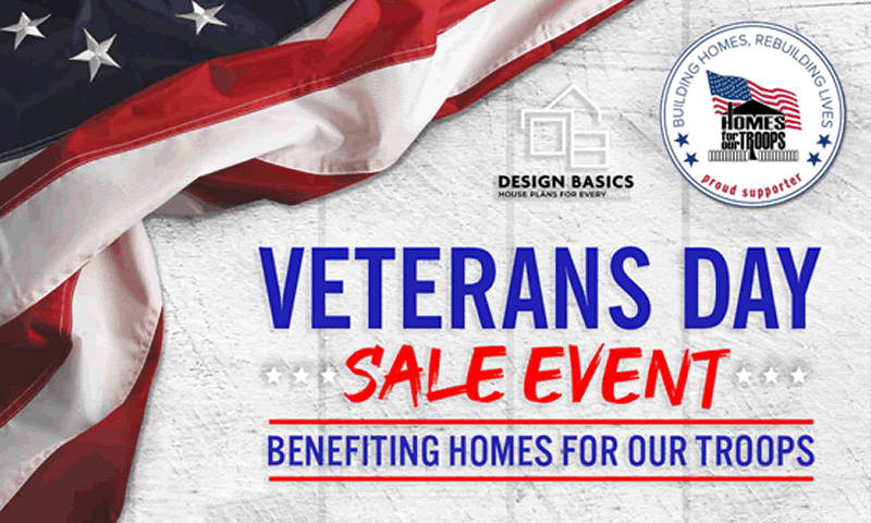2022 Veteran's Day Sales - 15% off Home Plans