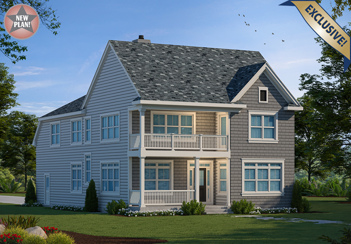 56431 Perry Shore New 6 Bedroom Shingle Style Home Plan