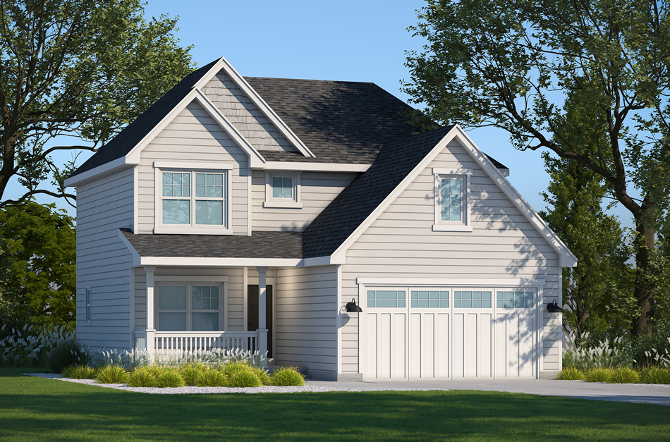 31007 Kuebler Popular Narrow Two Story  Home Plan