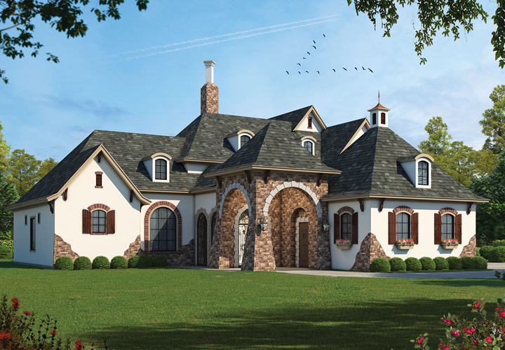 Ashwood Manor Home Design 9254 French Country Style Home Plan