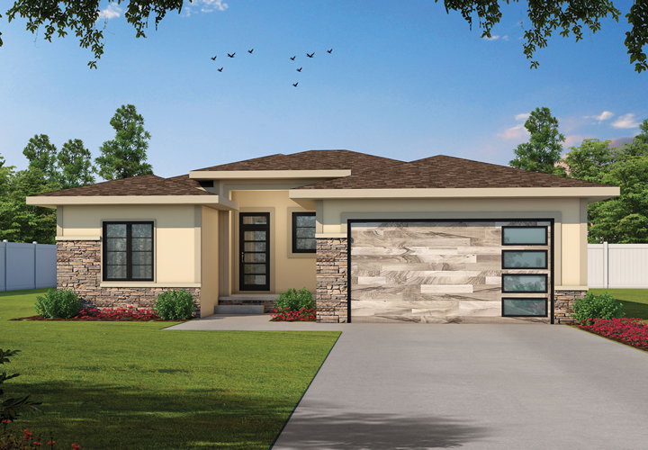 42461 Kinney Haven - 1872 Sq Ft | 3 Bed | 3 Bath | 1 Story Contemporary home plan.